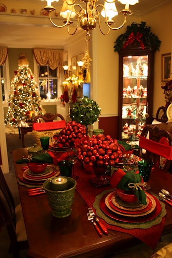 vánoční dekorace v červenozelené - 
