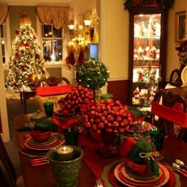 vánoční dekorace v červenozelené Jana Grisanti
