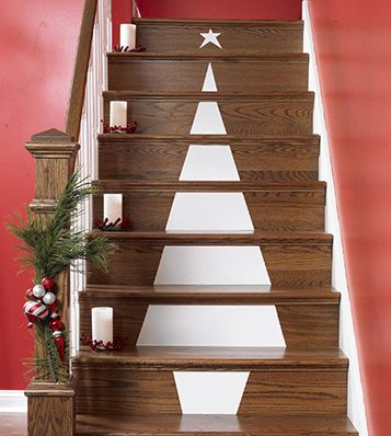 Vánoční výzdoba schodiště - 