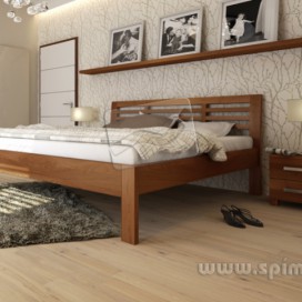 Dřevěná postele z masivu GABRIELA BUK manželské dvoulůžko