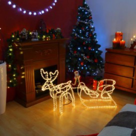 Svítící vánoční sob - světelná dekorace