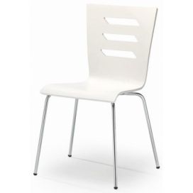 Halmar Stohovatelná jídelní židle K155, bílá