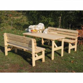 Rojaplast VIKING Zahradní dřevěná lavice - 150 cm