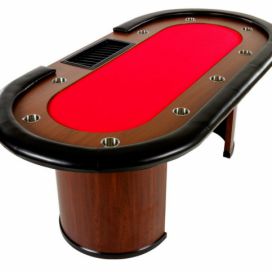 Tuin Royal Flush XXL pokerový stůl, 213 x 106 x 75cm, červená Kokiskashop.cz