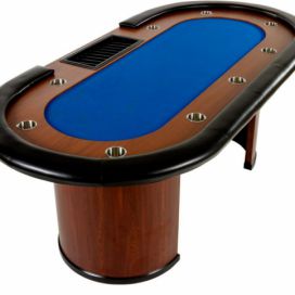 Tuin Royal Flush XXL pokerový stůl, 213 x 106 x 75cm, modrá Kokiskashop.cz