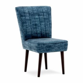Čalouněná židle Leila, tmavě modrá