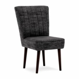 Čalouněná židle Leila, tmavě šedá