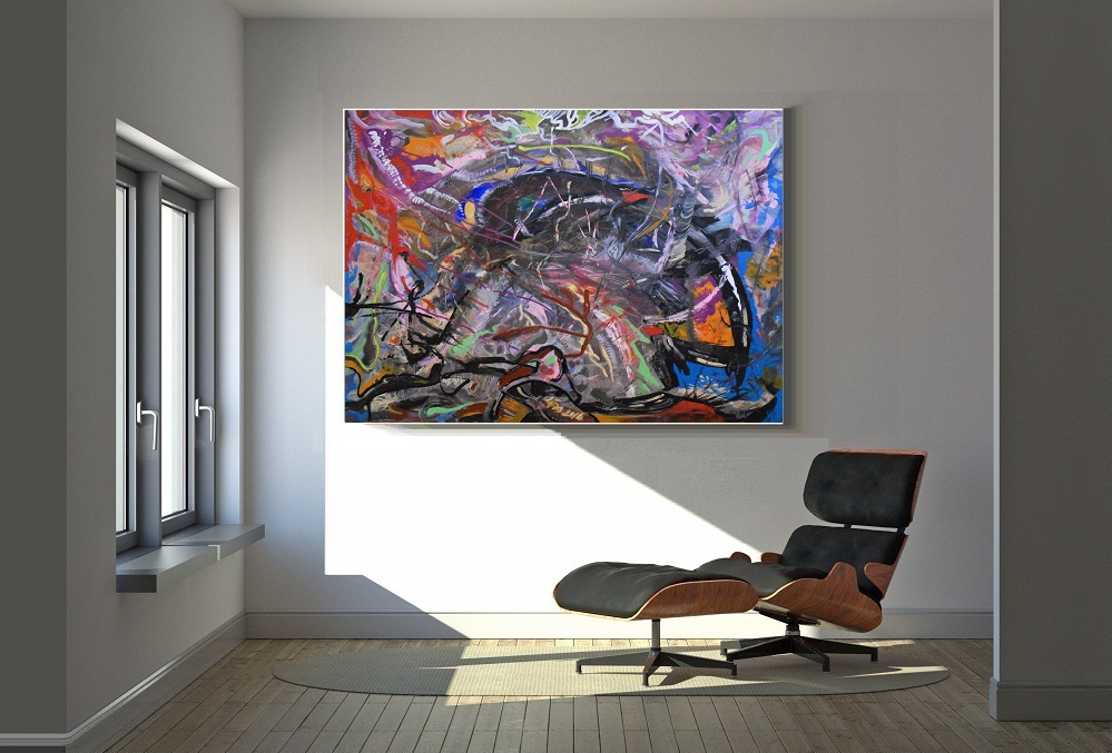 Jindřich Lípa PENDERECKÝ (acryl, plátno 100x140cm) 13.700 Kč - abstraktní  O B R A Z Y  ArtLípa