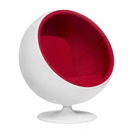 Designovynabytek.cz: Designové křesílko Ball Chair, bílá/červená 3565 CULTY