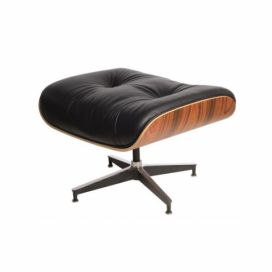 96design.cz: Podnožka Vip inspirovaná Lounge Chair černá / palisandr 