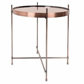 Bonami.cz: Příruční stolek v měděné barvě Zuiver Cupid, ⌀ 43 cm