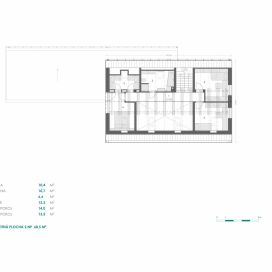 Moderní dům na venkově - plán 1.patro 3K Architects s.r.o.