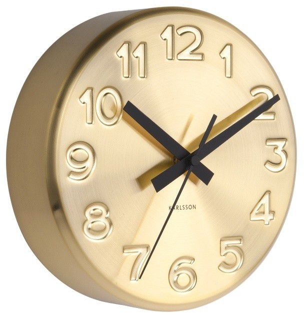 Designové nástěnné hodiny 5477GD Karlsson 19cm - FORLIVING