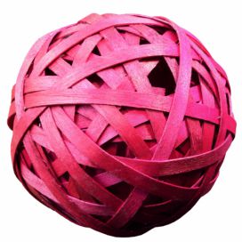 Vingo Růžová dekorační koule z dřevěných lupínků 2 ks - 10 cm Vingo