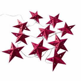 Butlers.cz: ORIGAMI Světelný řetěz papírové hvězdy 10 světel - červená