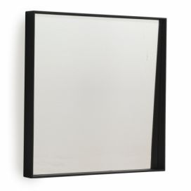 Černé nástěnné zrcadlo Geese Thin, 40 x 40 cm Bonami.cz
