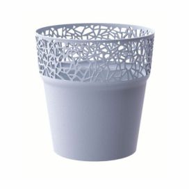 Prosperplast Květináč s krajkou Tree ledově šedý, varianta 17,5 cm