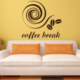 Samolepka na zeď Nápis Coffee break 0042