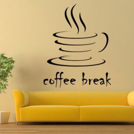 Samolepka na zeď Nápis Coffee break 0043