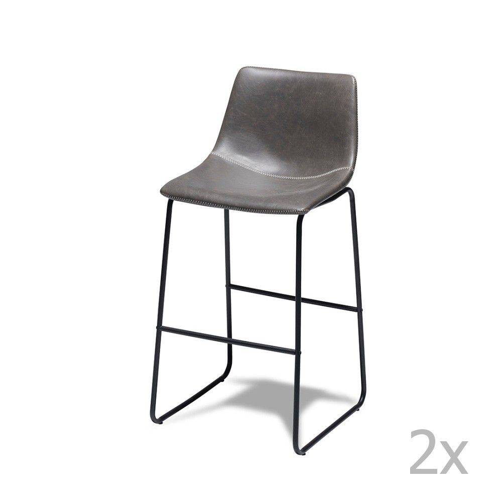 Tmavě šedé barové židle v sadě 2 ks 97 cm Indiana – Furnhouse - Bonami.cz