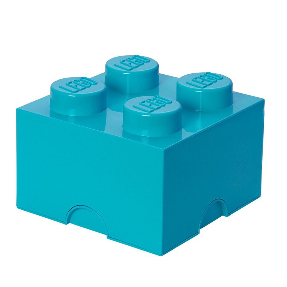 Azurově modrý úložný box čtverec LEGO® - Bonami.cz