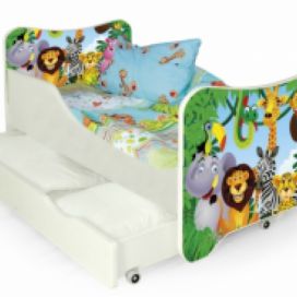 Halmar dětská postel HAPPY JUNGLE zásuvky: ne