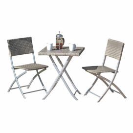 Bonami.cz: Set 2 šedých zahradních židlí a stolu ADDU Norfolk