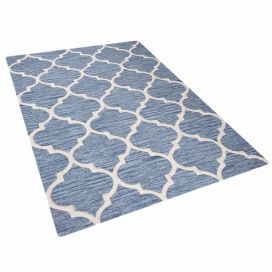 Světle modrý bavlněný koberec 140x200 cm YALOVA