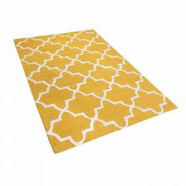 Žlutý bavlněný koberec 160x230 cm SILVAN Beliani.cz