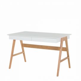 Psací stůl se 2 zásuvkami 120 x 70 cm bílý SHESLAY
