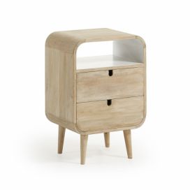 Bonami.cz: Noční stolek z mangového dřeva s 2 zásuvkami La Forma Gerald, 40 x 30 cm
