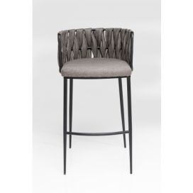 Bonami.cz: Sada 2 barových židlí s šedým potahem a nohami z bukového dřeva Kare Design