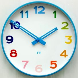 Dětské nástěnné hodiny Future Time FT5010BL Rainbow blue 30cm
