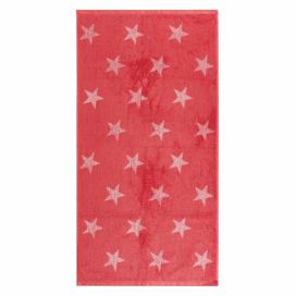 JAHU Ručník Stars - 50 x 100 cm, růžová