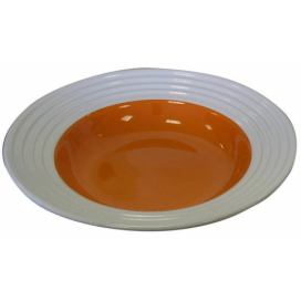 TORO Keramický hluboký talíř 23cm oranžový
