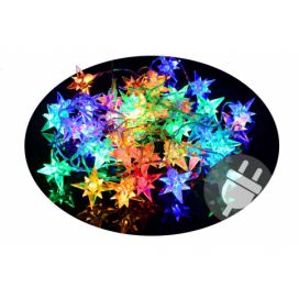 Nexos Vánoční LED osvětlení - barevné hvězdy - 40 LED