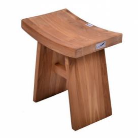 DIVERO Stolička židle z týkového dřeva