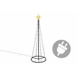 Nexos Vánoční dekorace - světelná pyramida stromek - 180 cm teple bílá