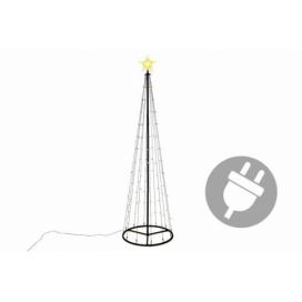 Nexos Vánoční dekorace - světelná pyramida stromek - 240 cm teple bílá