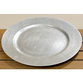 Boltze Dekorační talíř, stříbrný