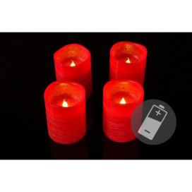 Nexos Dekorativní LED sada - 4 adventní svíčky - červená