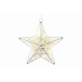 Nexos 28278 Vánoční dekorace - vánoční hvězda - 25 cm, 10 LED diod