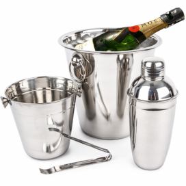 EH Excellent Houseware Barmanský set: nádoba na alkohol, kbelík na led, kleště, šejkr