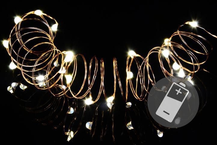 Nexos Vánoční světelný řetěz - MINI 10 LED - teple bílá - Kokiskashop.cz