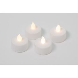Nexos Dekorativní sada - 4 čajové svíčky - bílá