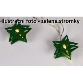 Nexos HOLZ Vánoční dekorativní řetěz - zelené stromky - 10 LED