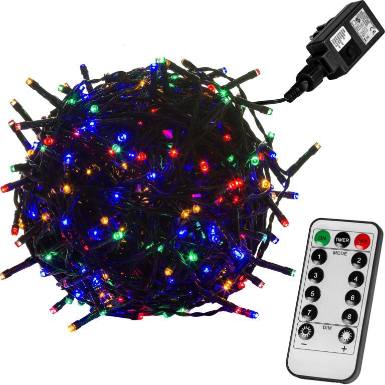 VOLTRONIC® Vánoční řetěz 40 m, 400 LED, barevný + ovladač - Kokiskashop.cz