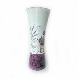 PROHOME - Váza s dekorem Levandule 29cm