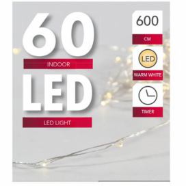 Můjrendlík Vánoční světelný řetěz 60 LED s časovačem 6m