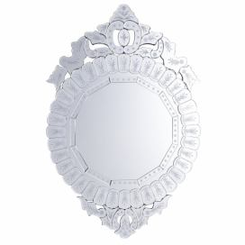 Nástěnné sříbrné zrcadlo 67 x 100 cm CRAON